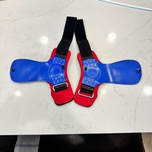 Skyhill Gymnastics Hand Grips Palm Protectors Red Blue Adjustable Straps